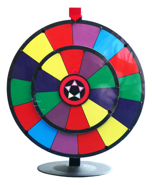  two pointer 15+24 inches prize wheel with iron base