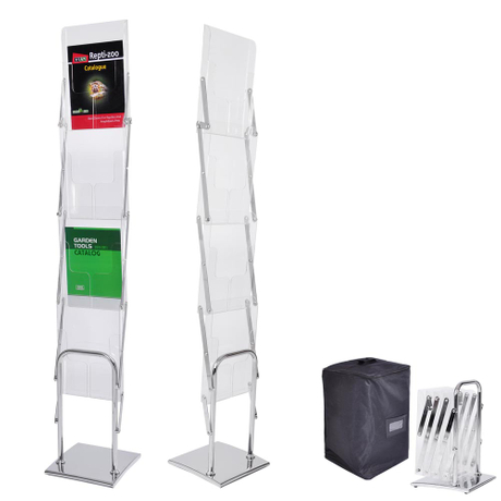 easy to carry brochure holder Factory Wholesale 4 Level Iron Brochure Holder 