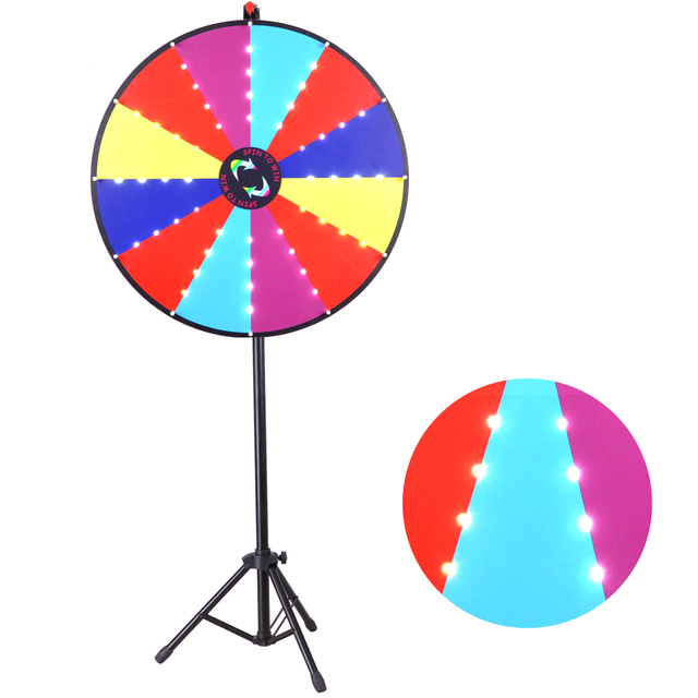 30inches prize wheel with LED & tripod 