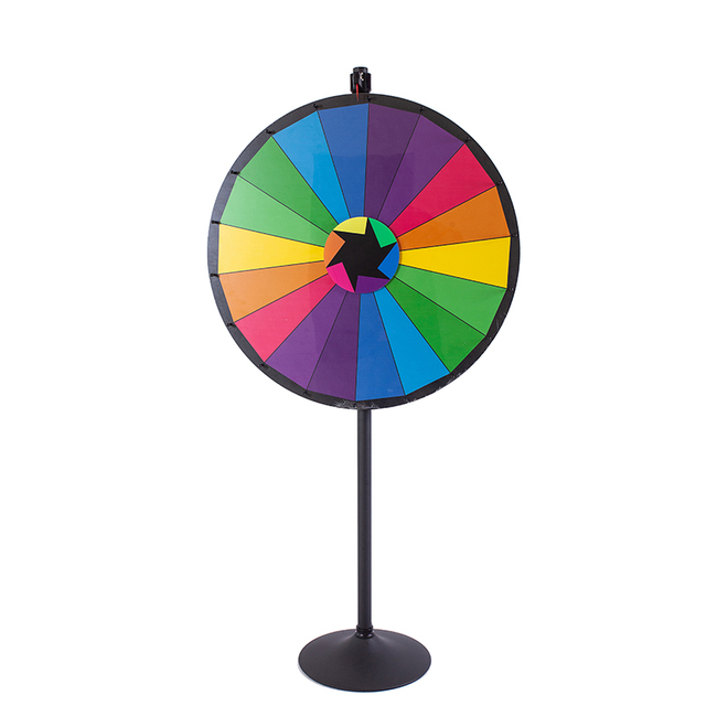 36nches prize wheel with iron base for double use