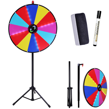 30inches prize wheel with LED & tripod 