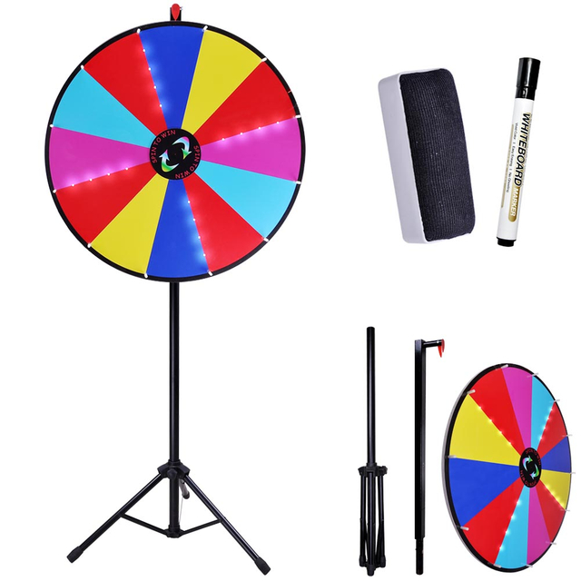 30inches prize wheel with LED & tripod 