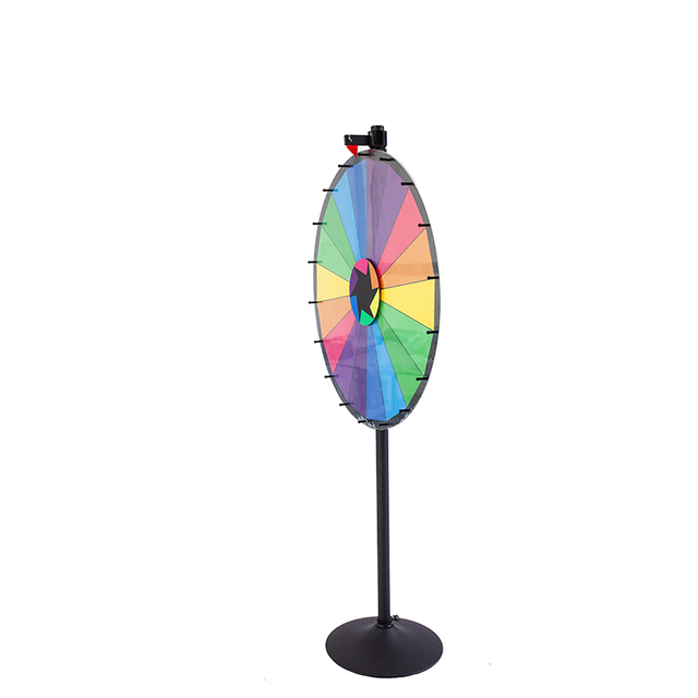 36nches prize wheel with iron base for double use