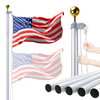 Factory Wholesale Aluminum 20 FT Secional Flagpole 