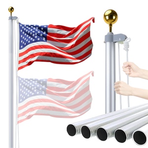 Factory Wholesale Aluminum 20 FT Secional Flagpole 