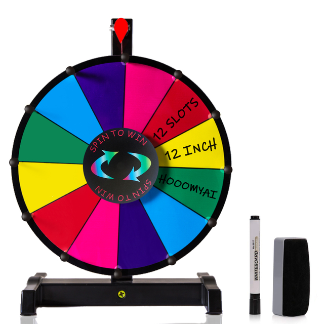 Factory Wholesale 12 Inches Prize Wheel with plastic base 