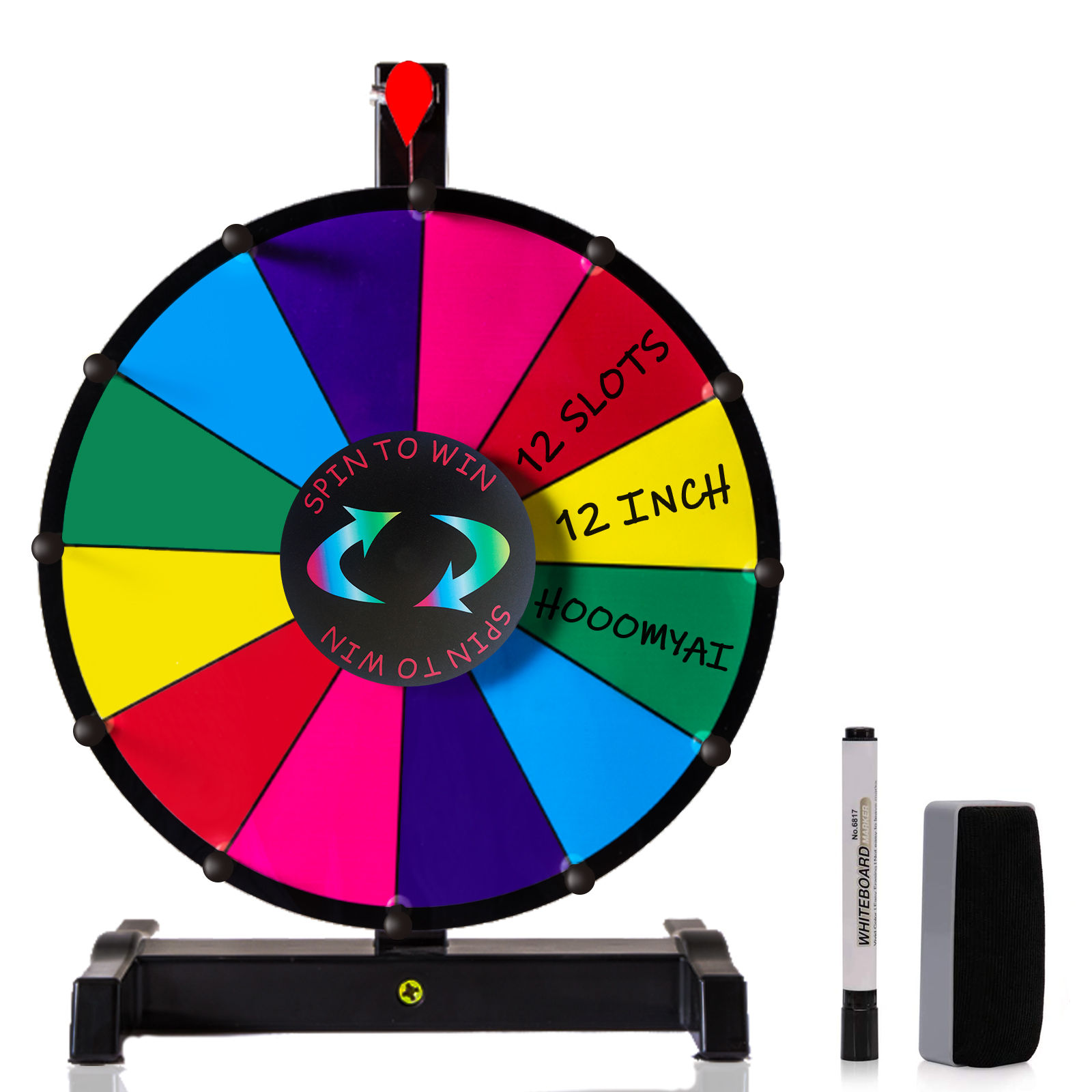 Factory Wholesale 12 Inches Prize Wheel with plastic base 