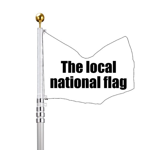 Custom flag 16FT Telescoping Flagpole 