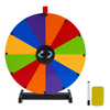 Assembly wheel telescoping prize wheel with tabletop stand