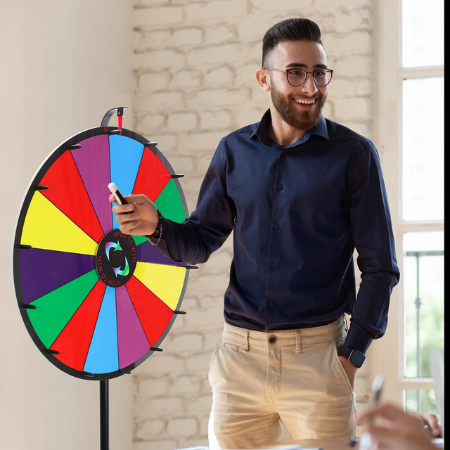 New Design 24 inches prize wheel with tripod