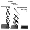Iron Black Fold Durable Tabletop Brochure Display Stand