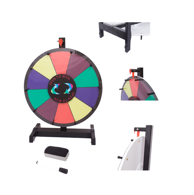 Custom Multicolor 15 Inches Plastic Prize Wheel 