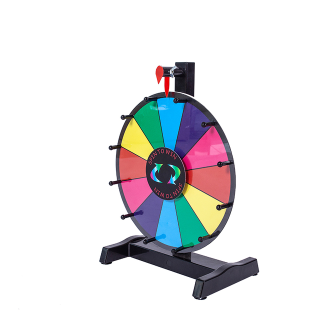 Factory Wholesale 12 Inches Prize Wheel with plastic base 