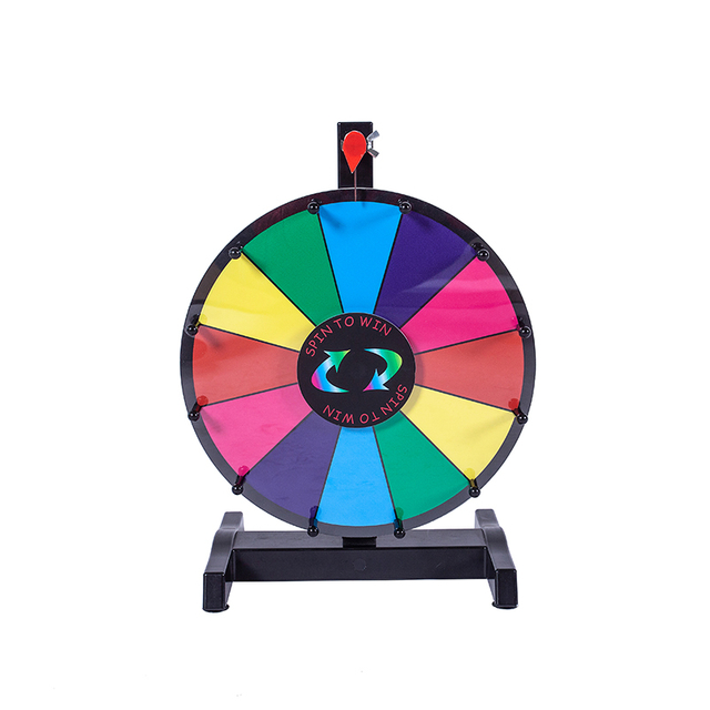 Factory Wholesale 12 Inches Prize Wheel with plastic base 
