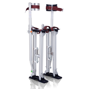 18''-30'' Drywall Stilts Adjustable Heights Aluminum Stilts with Protective Knee Pads for Sheetrock Drop Ceiling Painting Painter or High Shrub Trimming