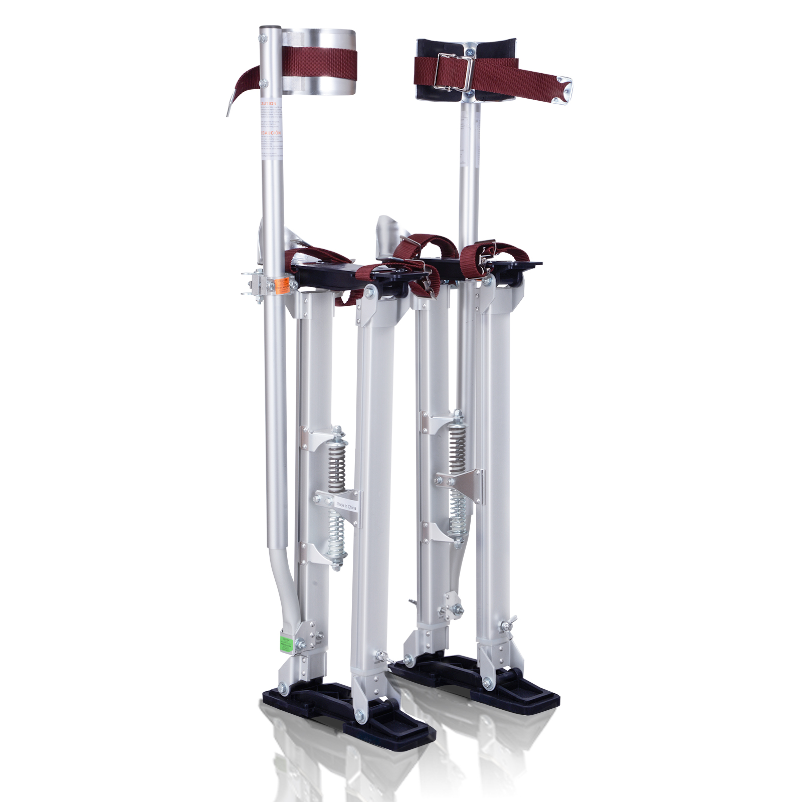 18''-30'' Drywall Stilts Adjustable Heights Aluminum Stilts with Protective Knee Pads for Sheetrock Drop Ceiling Painting Painter or High Shrub Trimming