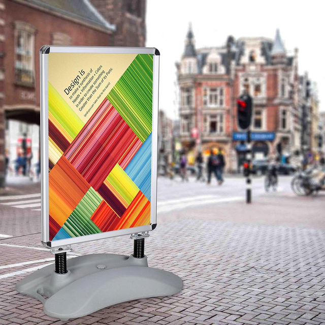 Promotion Outdoor Display Stand Aluminum Water Base Poster Stand
